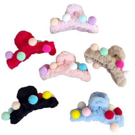 12 Pinzas bolitas peluche $12.92 c/u