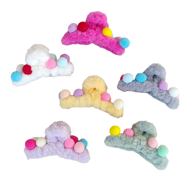 12 Pinzas bolitas peluche $12.92 c/u