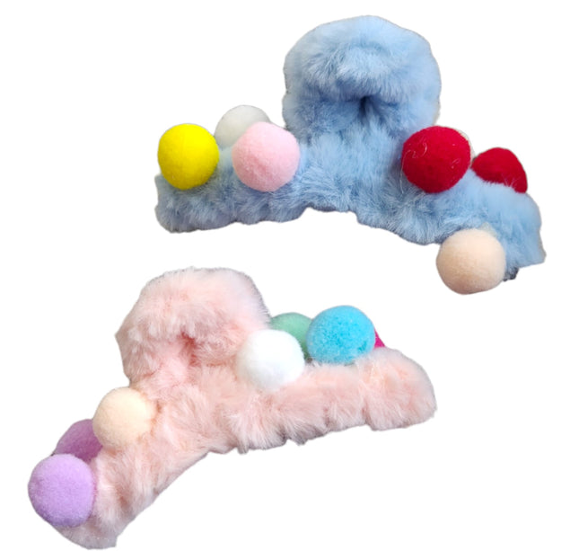 12 Pinzas bolitas peluche $12.92 c/u