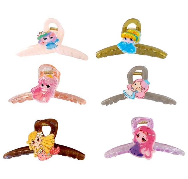 12 Pinzas Para Cabello Sanrio Kitty Princesas $6.50 C/U