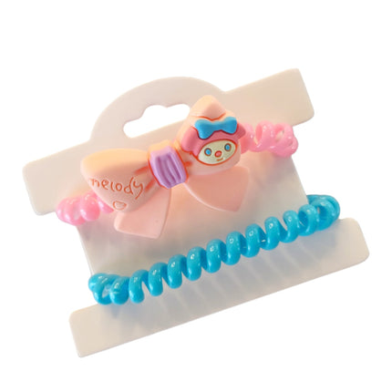 12 Sets de ligas espiral con moños MyMelody $5.44 c/u