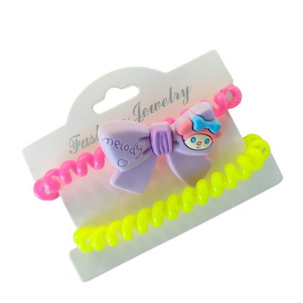 12 Sets de ligas espiral con moños MyMelody $5.44 c/u