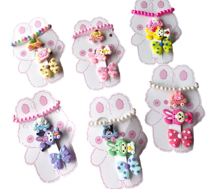 12 Sets Pulseras Con Pinzas Amigos Kitty $5.58 c/u