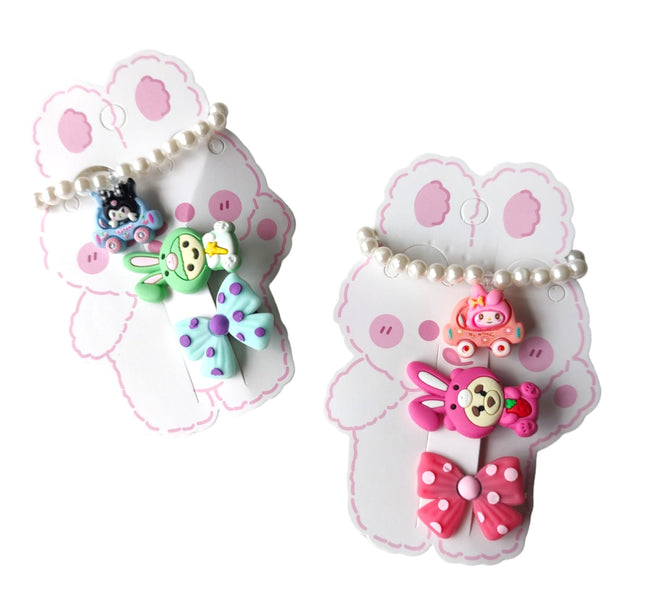 12 Sets Pulseras Con Pinzas Amigos Kitty $5.58 c/u