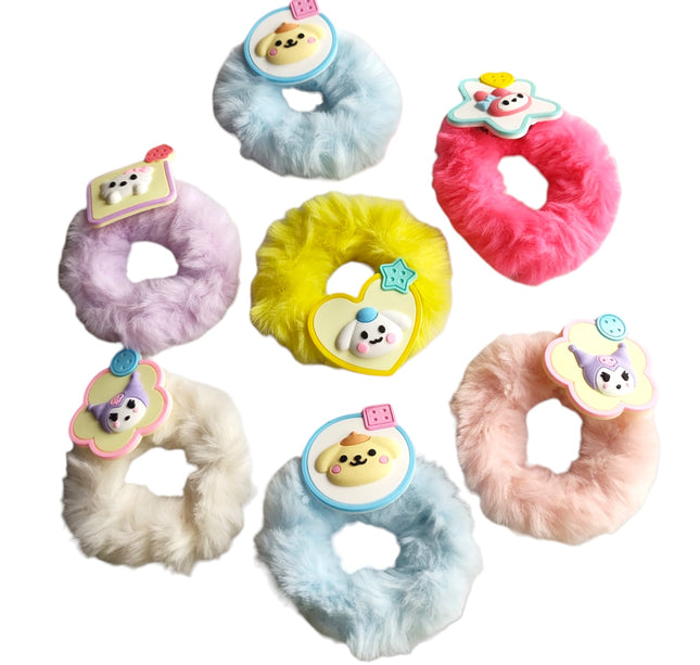 12 Scrunchies luz amigos kitty sanrio $6.80 c/u