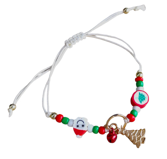 12 Pulseras Navideñas con dije $5.9 c/u