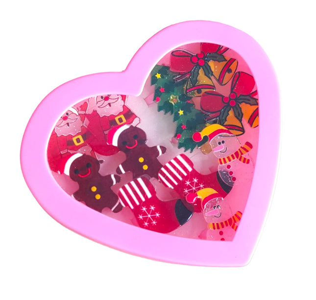 Estuche corazon con 12 Anillos Navideños $3.9 c/u