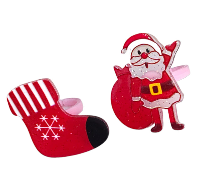 Estuche corazon con 12 Anillos Navideños $3.9 c/u