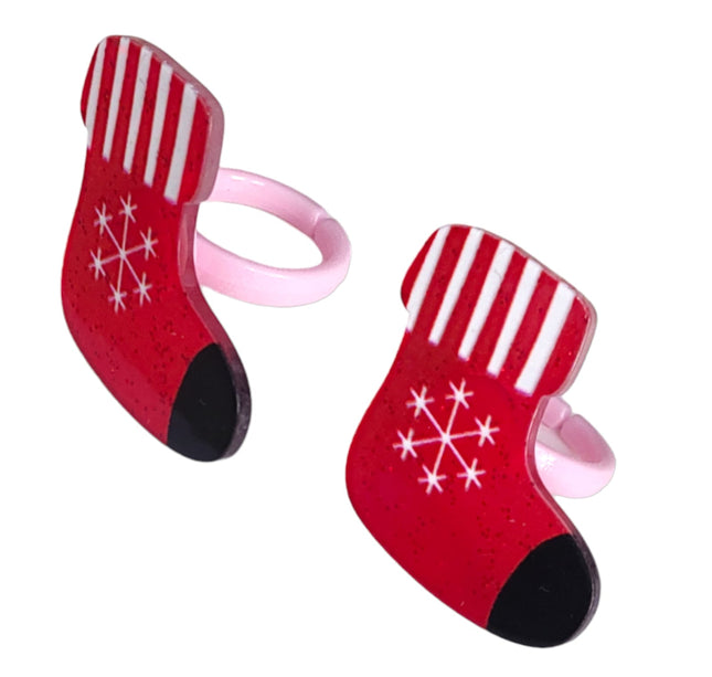 Estuche corazon con 12 Anillos Navideños $3.9 c/u
