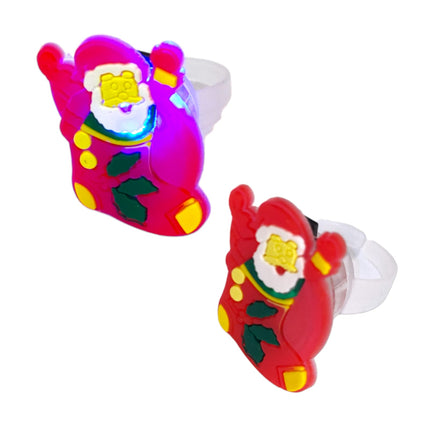 50 Anillos con Luz Feliz Navidad $2.5 c/u