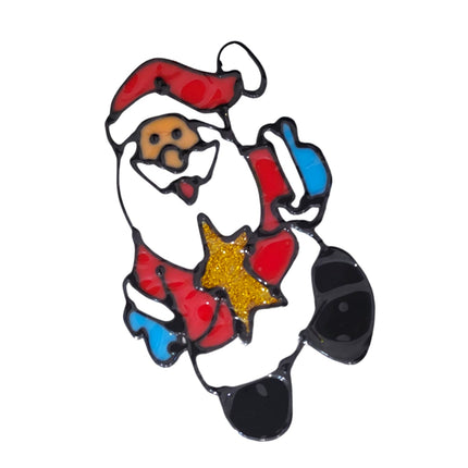 12 Stickers Santa en Relieve $6.8 c/u