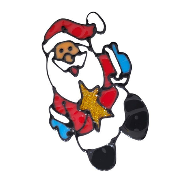 12 Stickers Santa en Relieve $6.8 c/u