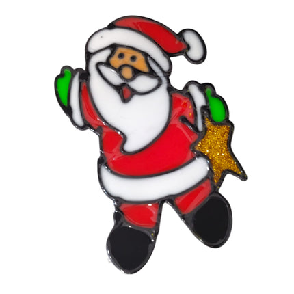 12 Stickers Santa en Relieve $6.8 c/u