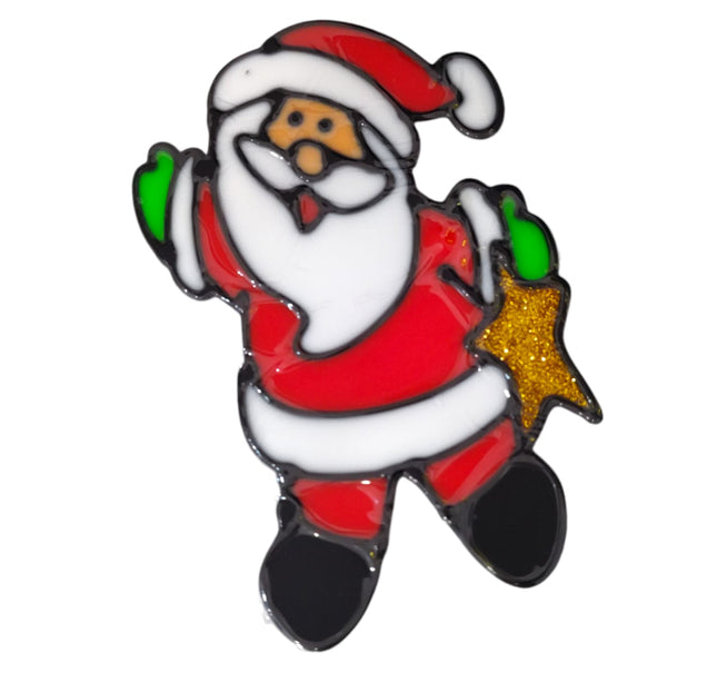 12 Stickers Santa en Relieve $6.8 c/u