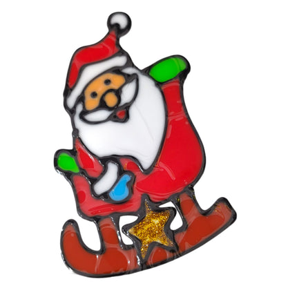 12 Stickers Santa en Relieve $6.8 c/u