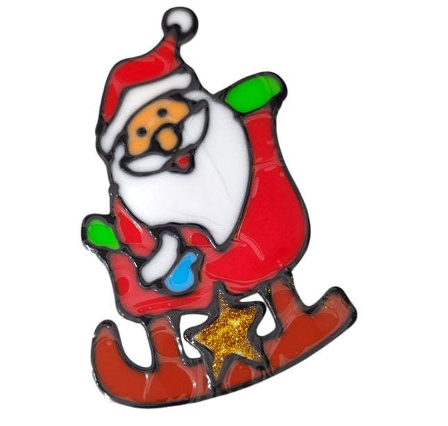 12 Stickers Santa en Relieve $6.8 c/u