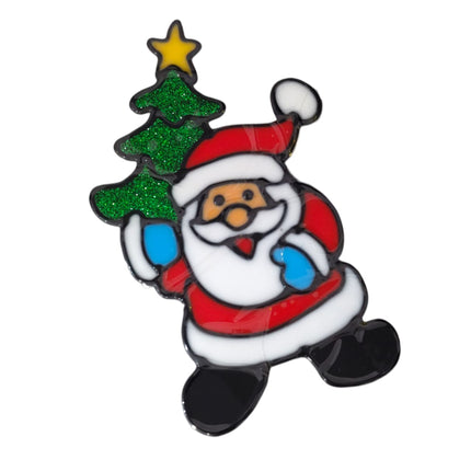 12 Stickers Santa en Relieve $6.8 c/u