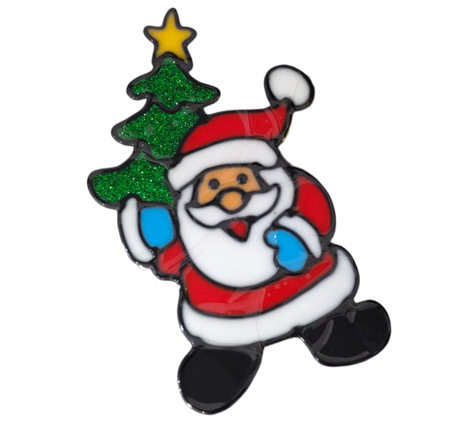 12 Stickers Santa en Relieve $6.8 c/u