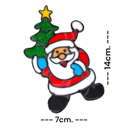 12 Stickers Santa en Relieve $6.8 c/u