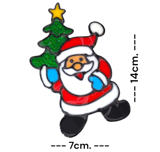 12 Stickers Santa en Relieve $6.8 c/u