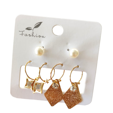 12 Sets 3 Aretes Dorados $5.85 c/u