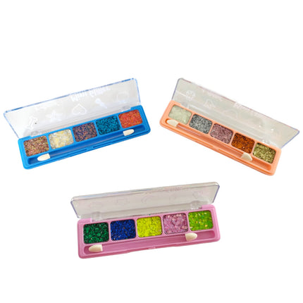 12 Paletas de Sombras Glitter Aplicador $19.80 c/u