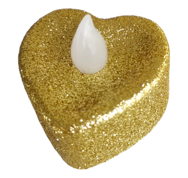 24 Velitas Corazón Brillantina $6.5 c/u