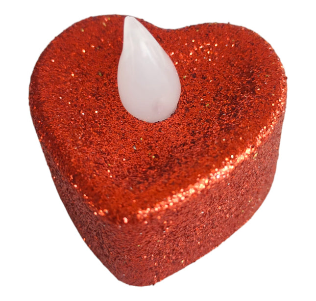 24 Velitas Corazón Brillantina $6.5 c/u