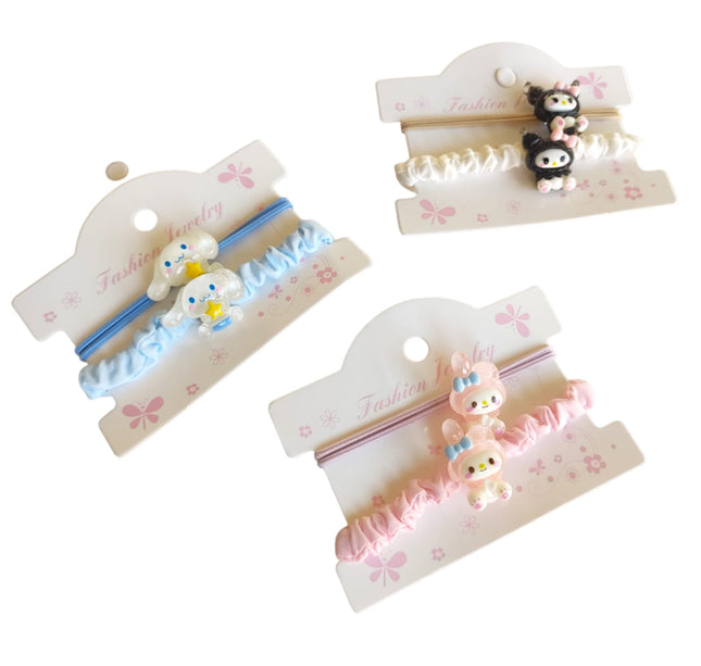 12 Pares de ligas sanrio amigos kitty $5.44 c/u