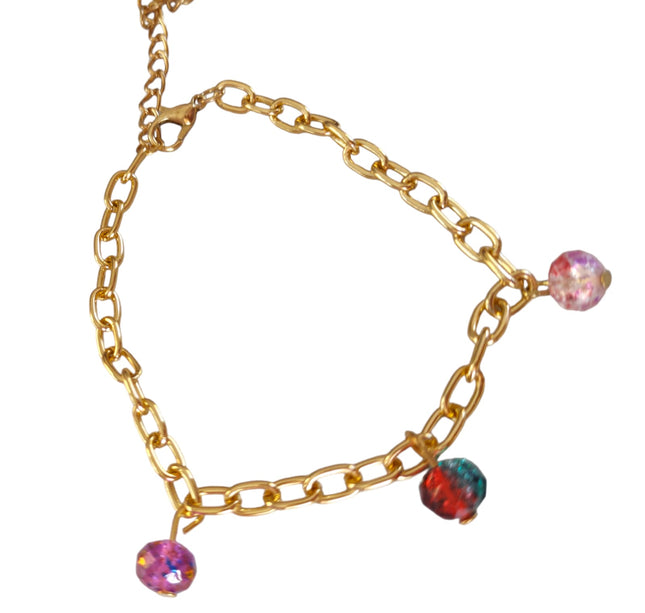 12 Pulseras Dorada Con Dije Hermosos $5.85 c/u