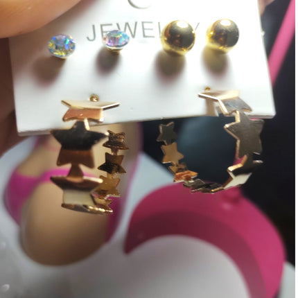 12 Sets aretes y arracadas $5.44 c/u