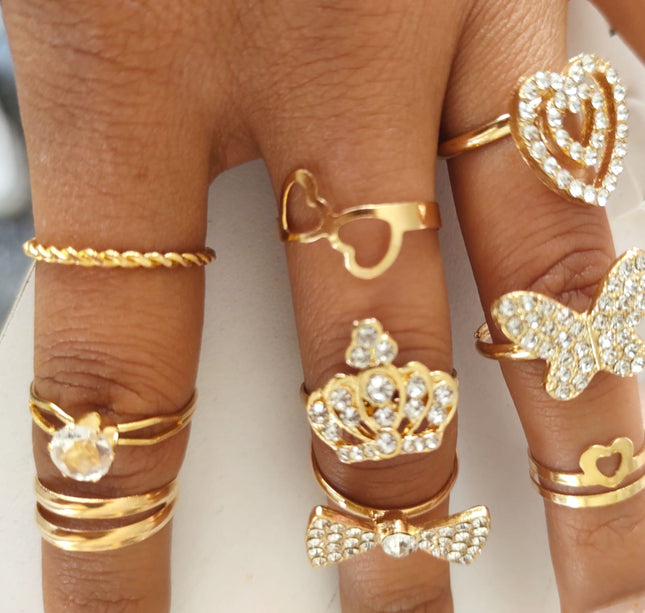 12 Sets De 4 Anillos Ajustables $5.85 c/u