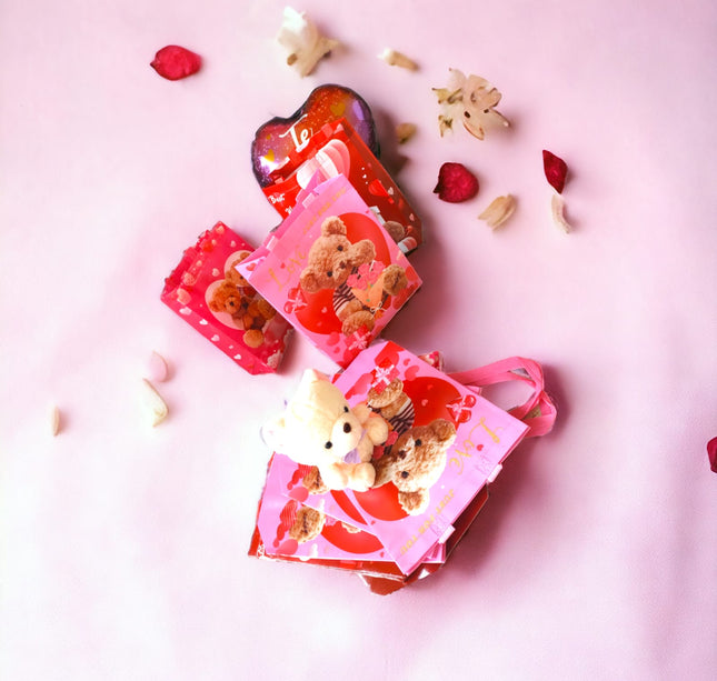 12 Bolsas Reutilizables Amor Ositos $8.2 C/U