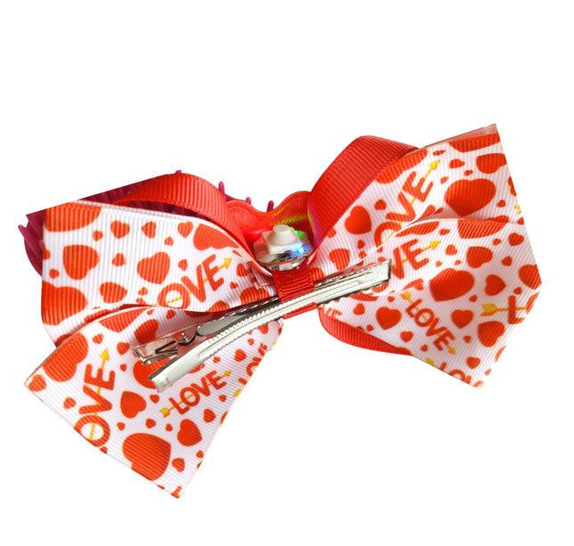 12 Moños Corazones con Luz $11 C/U