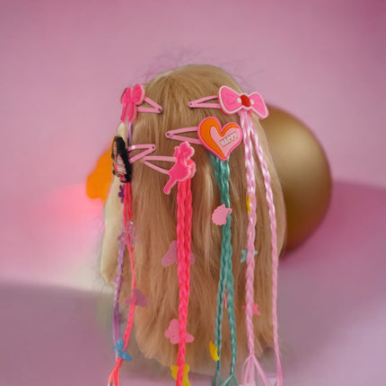 12 Extensiones barbie trenza $13.60 c/u