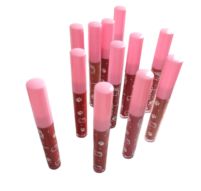 12 Labiales Líquidos Sanrio Kitty $5.85 c/u