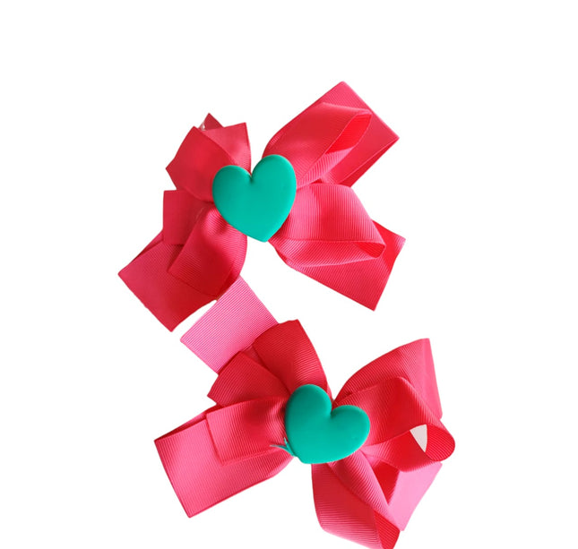 12 Moños Amores Corazón $5.85 c/u