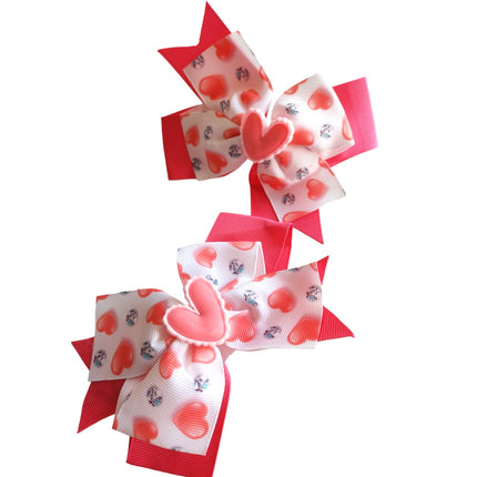 12 Moños Amores Corazón $5.85 c/u