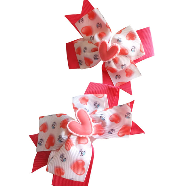 12 Moños Amores Corazón $5.85 c/u