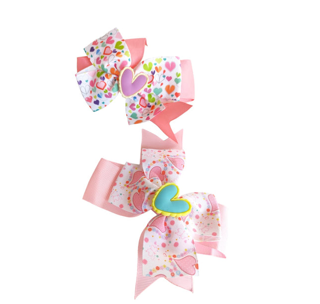 12 Moños Amores Corazón $5.85 c/u