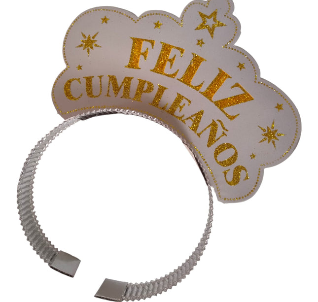 Paquete 6 Diademas Feliz Cumpleaños