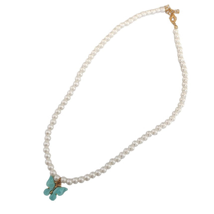 12 Collares con perlas mariposa $9.6 c/u