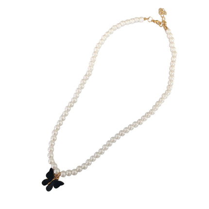 12 Collares con perlas mariposa $9.6 c/u