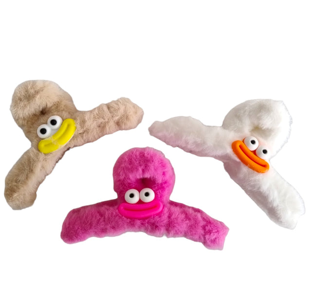 12 Pinzas Peluche Caras Divertidas $7.15 c/u