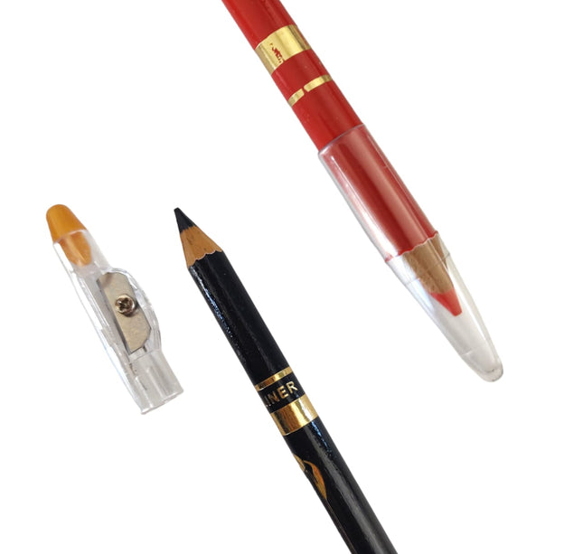 12 Lapices Delineadores Negro Y Color $6 c/u