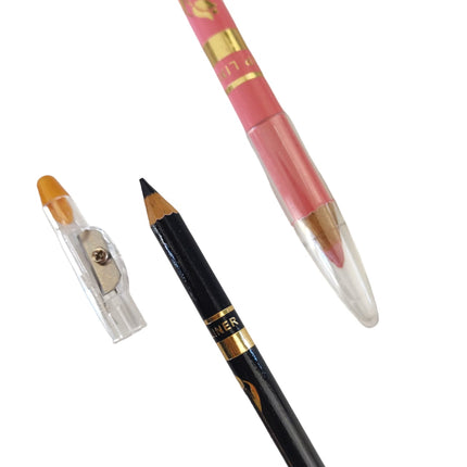 12 Lapices Delineadores Negro Y Color $6 c/u