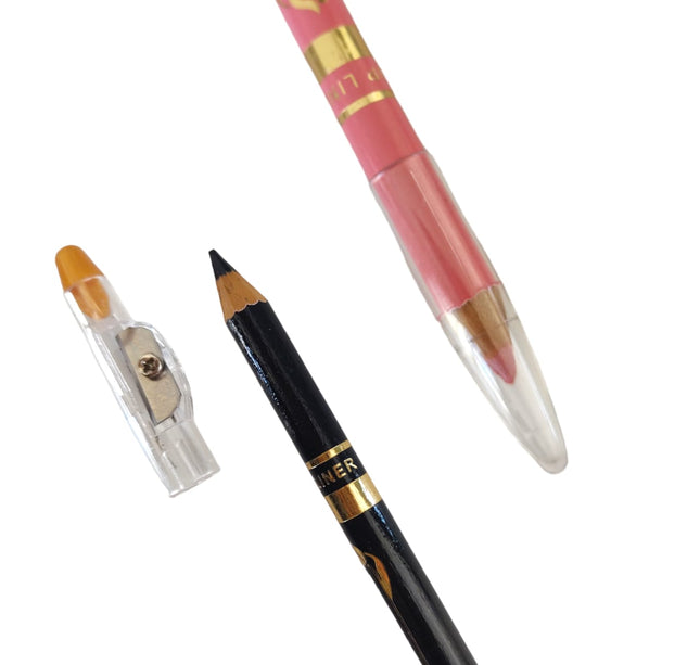 12 Lapices Delineadores Negro Y Color $6 c/u