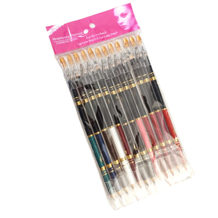 12 Lapices Delineadores Negro Y Color $6 c/u