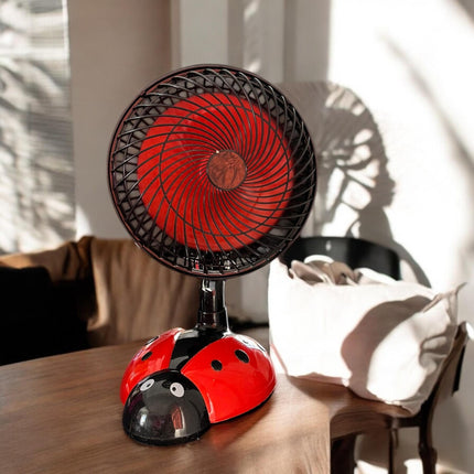 Ventilador Catarina de Colores Rojo/Rosa