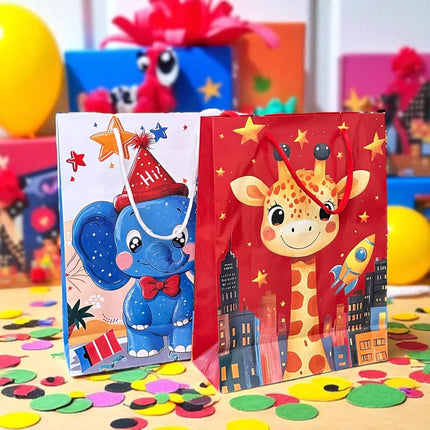 12 Bolsas  de Regalo Decoradas $6.9 c/u